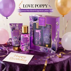Women's Eau De Parfuma Spray And Body Lotion Gift Box,2-Piece Set, Suitable For Any Holiday Gifts, Birthday Perfume Sets, Travel Sets Including Body Spray and Body Lotion For Outings,Fruit Fragrance and Floral Fragrance
