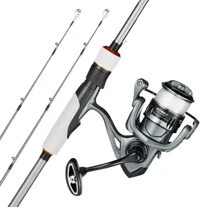 fathersdaygift VEVOR Rod and Fishing Reel Combo, IM7 Carbon Fiber Spinning Rod and Reel Combo, Bass Fishing Pole with 7 ft Two-Piece Rods, 7+1 Ball Bearings, EVA Handle, Stainless Steel Guides with Ceramic Rings