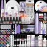 SAVILAND Essentials All-in-1 Acrylic Nail Kit - DIY Manicure Kit for Home Starters with 50ml EMA Monomer, 15g Acrylic Powder, Lamp, Nail Drill, Cuticle Remover, Gel Polish (24 Months Shelf Life)