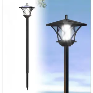 1.5M solar lamp post lamp - LED landscape street pole lamp is suitable for gardens, courtyards and paths.