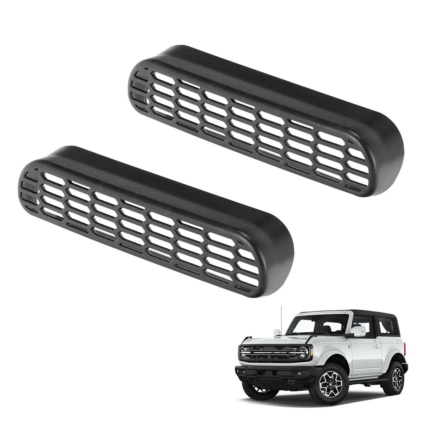 Sunpie Front Under Seat Vent Cover ABS Deflector for 2021+ Ford Bronco (2pcs)
