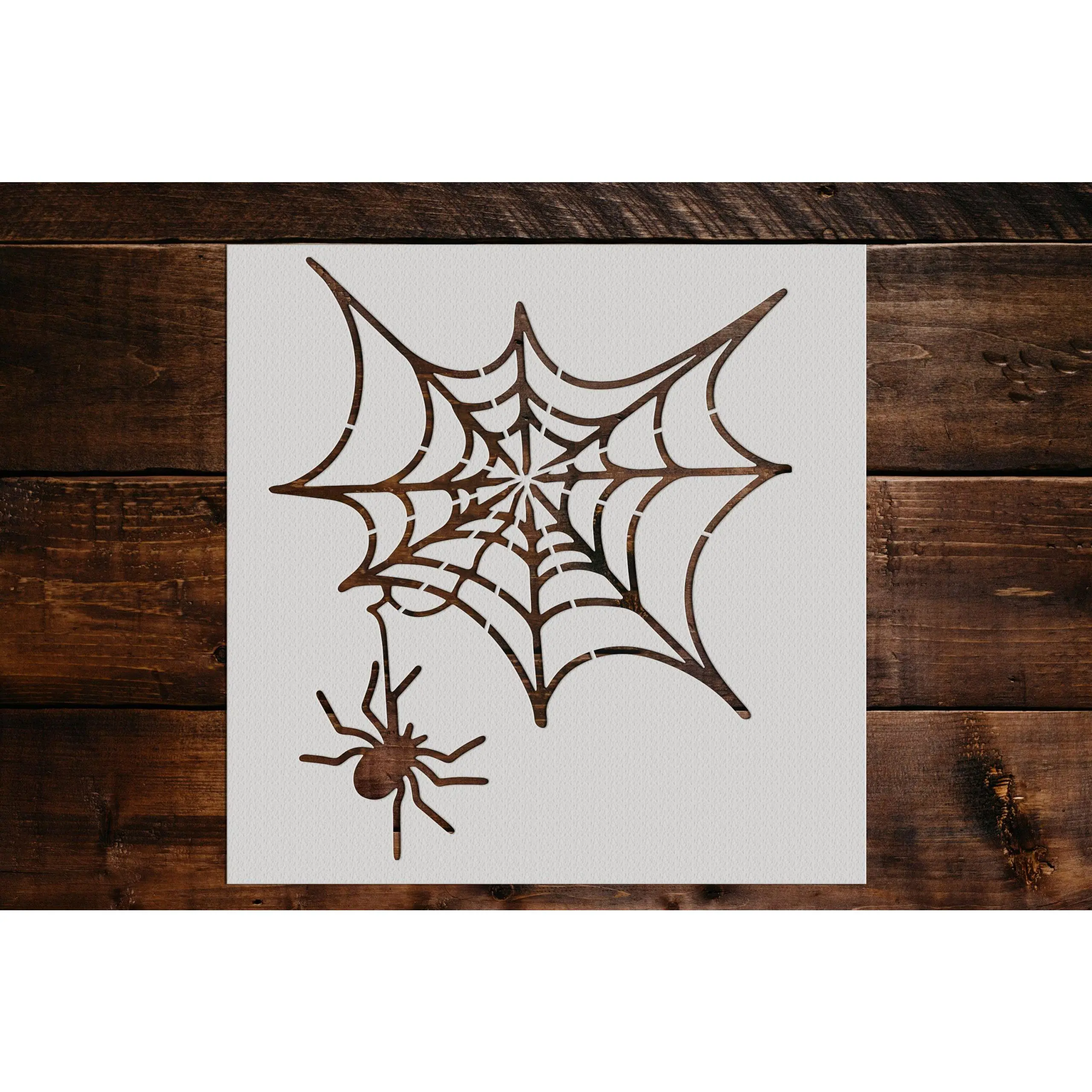 Spider and Spider Web Stencil - Art and Wall Stencil