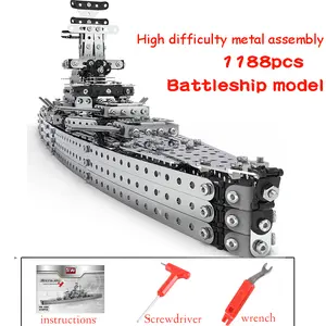 High Difficulty Building Toy for Adults, Handmade Decoration for Boys, Educational Metal Model Ship, DIY Building Model, Suitable for Ages Ten and Up