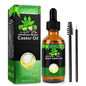 LIVER Black Castor Oil for Fuller-Looking Hair, Lashes & Brows -  Pure Nourishing Scalp Oil - Strengthening Treatment for Skin & Nails - 60ml