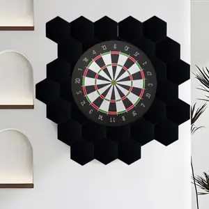 9-Piece Dartboard Wall Protector Set, Self-Adhesive Felt Padding Bricks, Durable Dart Board Surround Guard, Ideal for Protecting Walls, Darts Gear