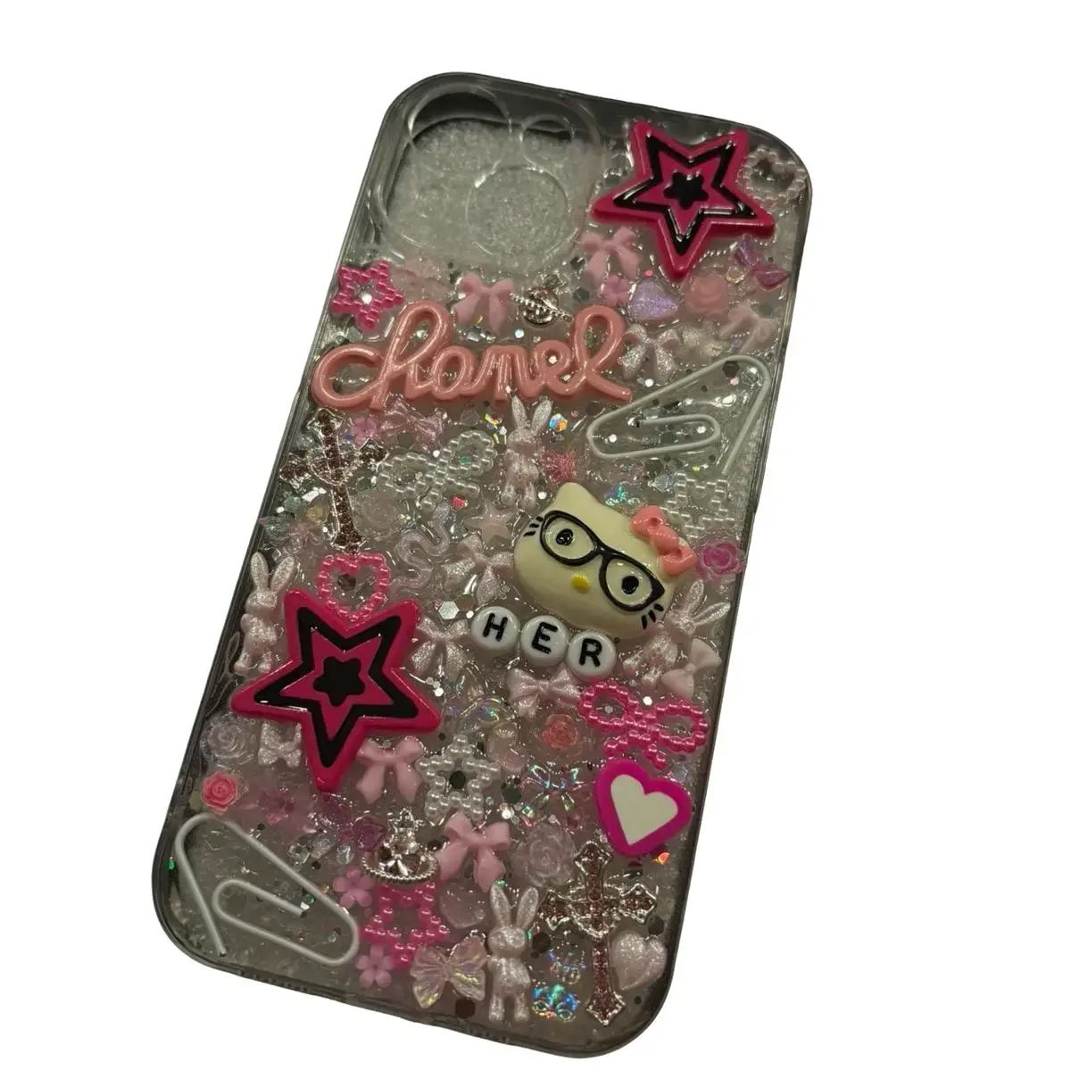 Hello Kitty Pink Junk Case for iPhone 15 - Original Design with No Additional Features or Text