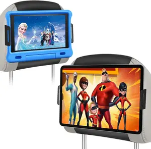 2 Pack  Headrest Tablet Holder, iPad Holder for  Backseat, Anti-Slip Strap and Holding Board Fits All 4.7"-12.9" Device, Road Trip Essential for , 360 Rotatable iPad Headrest Mount