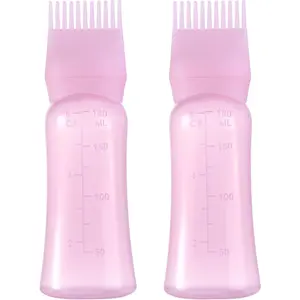 Root Comb Applicator Bottle 6 Ounce Hair Oil Applicator for Hair Dye with Graduated Scale