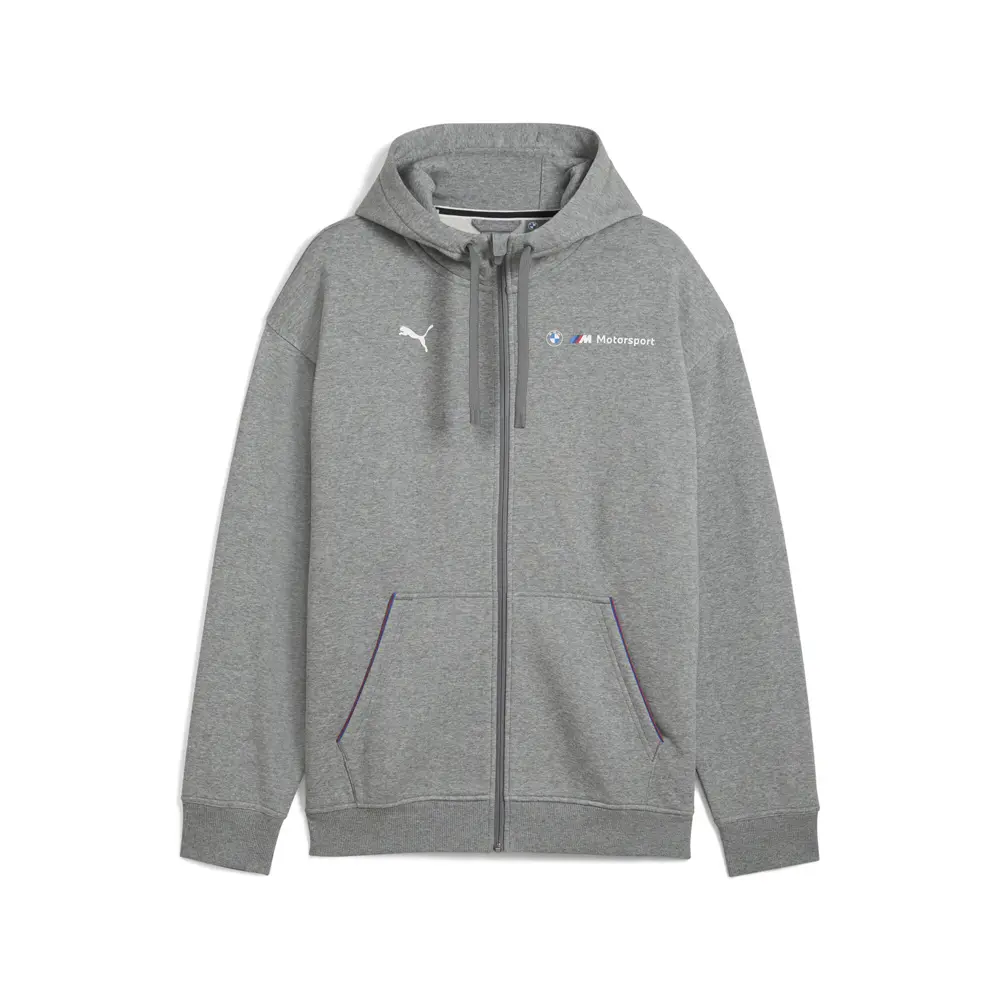 PUMA Mens Bmw M Motorsport Hooded Hoodie Casual Outerwear Casual - Grey
