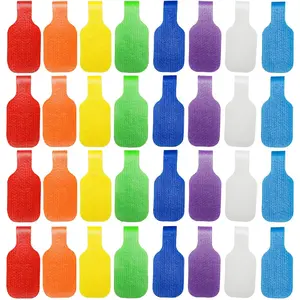 32 Pcs Cable Labels, Write On Cord Labels Tags for Electronics, Wire Markers Electrical, Reusable Large Size Plastic Label for Charging Cords Management and Identification (8 Colors)