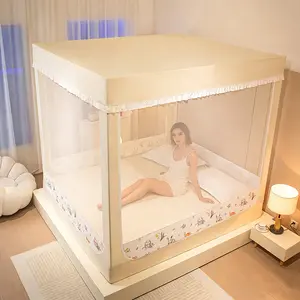 Insect-Proof Netting Mosquito Net with 360° Protection, Breathable Mesh Sides, Snug Fit, Removable Portable Design, Felt Fabric for Bedroom, Camping,shared dorm rooms, Insect-Proof Mosquito Nets, Netting Mosquito Nets