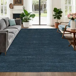 Modern Solid Color Low-pile Rug Washable Soft Non-slip Ultra-thin Foldable for Restaurants Offices Apartments Party Decorations Made of Jute