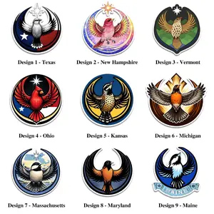 KISSCUT Sticker - American Rebel State Stickers Collection - Iconic Bird Emblems from All US States