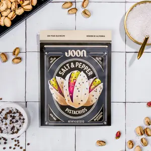 Joon Salt and Pepper Pistachios Snack 6 Pack | High Protein Healthy Nut Snack | No Seed Oils | Crunchy Roasted Pistachios