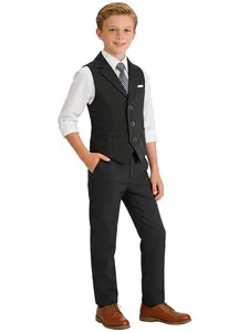 3-piece boys' Formal wedding party outfit, suitable for children aged 4 to 16, perfectly suitable for weddings and special occasions (excluding shirt)! -20072