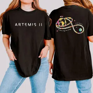 Copy Heart, Copy Bracelet, Artemis II NASA Mission T-Shirt: Vintage Feel, DTG Print, Space Exploration Apparel