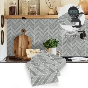 Peel-And-Stick Self-Adhesive Tile Wall Decals, Waterproof and Stain-Resistant, Kitchen & Bathroom Splash Guards, Ideal for Home Decoration