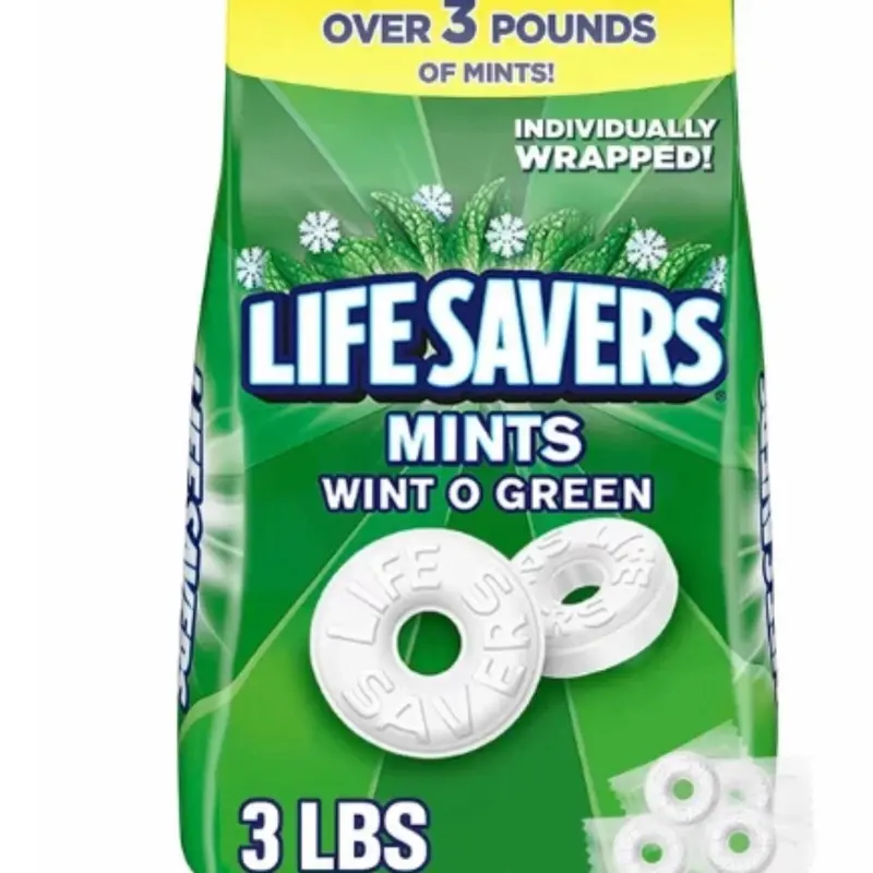 Life Savers Wint-O-Green Hard Candy Snack, 3 lbs Sweet Boiled & Hard Sweets