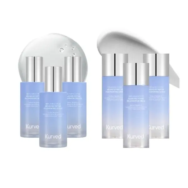 [Kurved] Skin Aging Curve Advanced Peptide Rejuvenating Serum & Cream Set (3 Serums + 3 Creams)