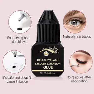 5ML Eyelash Glue Waterproof Non-Irritating, Gentle, Fast Acting Lash Extension Adhesive for Beginners, Home Use DIY Eyelash Extensions Easy Application Eyelash Extensions