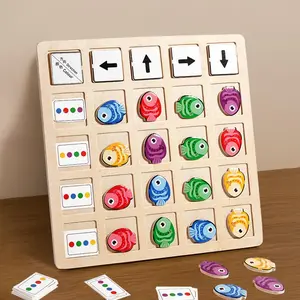 Wooden Fish Shape Sorter, Colorful Fish Shape Sorter Puzzle Toy, Educational Logic Training Toy for Kids