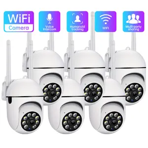 【JOOAN 1080P FHD Home Smart Security Camera】Color night vision, Bluetooth/WiFi, 360° PTZ, Motion Detection, Two-Way Audio, 2.4G WiFi, 24/7 Live View, Home Pet Monitor