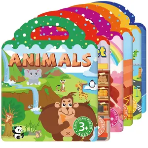 Waterproof Reusable Sticker Book, Portable DIY Learning Toy, Ideal Gift for Christmas Halloween Thanksgiving Winter New Year