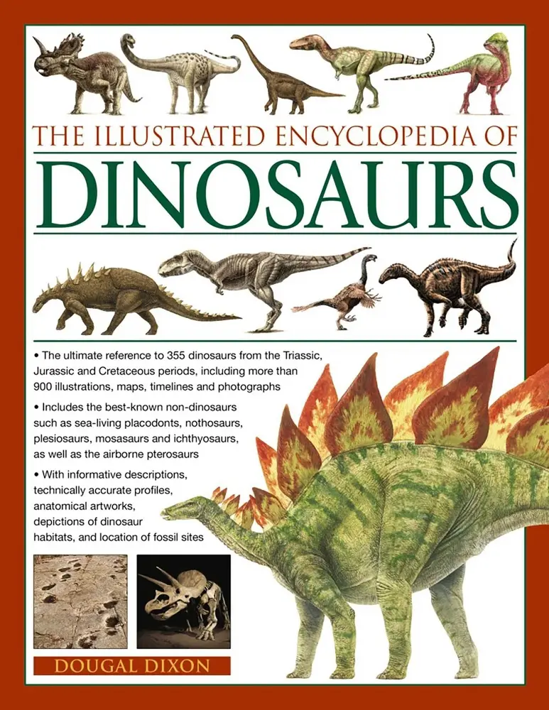 USED Book - The Illustrated Encyclopedia of Dinosaurs: The Ultimate Reference to 355 Dinosaurs from the Triassic, Jurassic and Cretaceous Periods, Including More by Dixon, Dougal (Paperback) - english