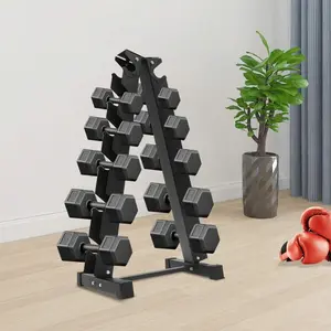 6-Tier Dumbbell Weight Rack - A-Frame Design - Home Gym Storage Racks - Strength Training Dumbbell Rack Stand Only - 40" H - 660 Lbs Weight Capacity