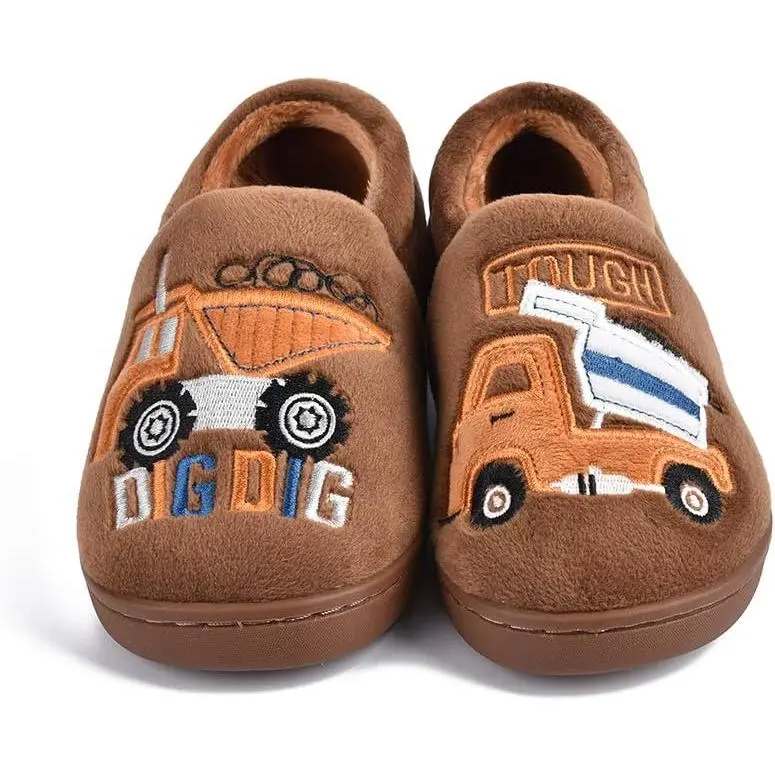 BY-FSOK12  Toddler Slippers Boys Girls House Shoes Little Kids Home Indoor Bedroom Cute Warm Winter Slipper