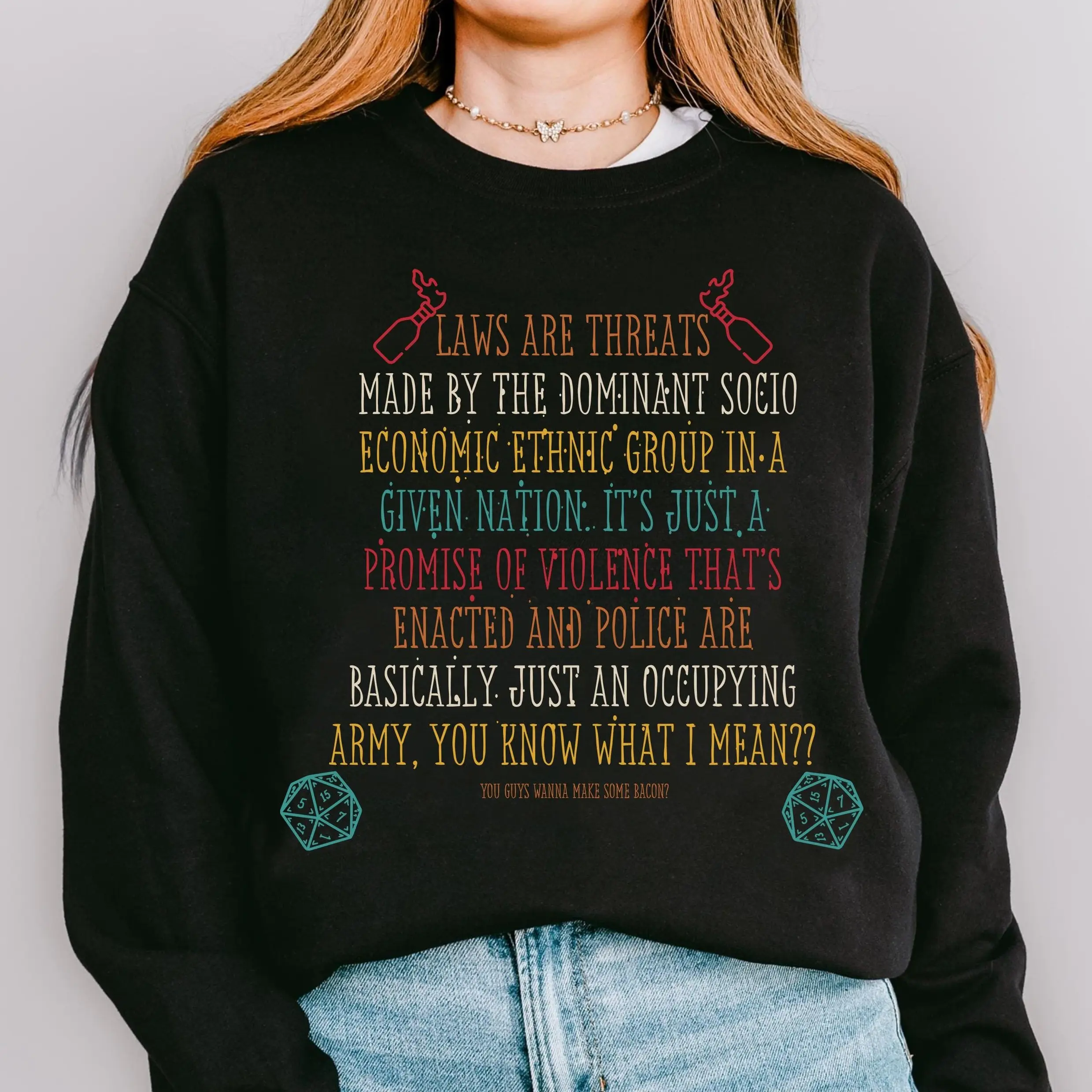 Laws Are Threats Shirt, D20, D&D Tshirt, Dunge0ns and Drag0ns Shirts, Vintage Retro 90s Joke D and D Sweatshirt, Hoodie, RPG Gift