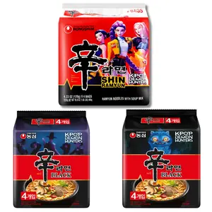 Nongshim Shin Ramen Kpop Demon Hunter packaging Noodle Soup 4pk (Classic / Premium Beef Bone Broth/ Toomba)