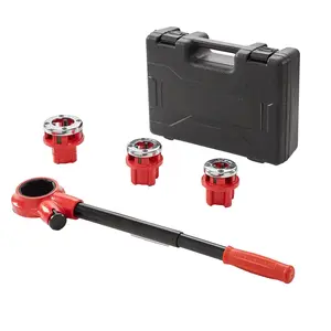 Ratchet Pipe Threader Kit,  Various specifications, Manual Ratcheting Pipe Threader, Portable Pipe Threading Tool Set with NPT Dies, Storage Case for Galvanized Aluminum Iron Copper Pipes
