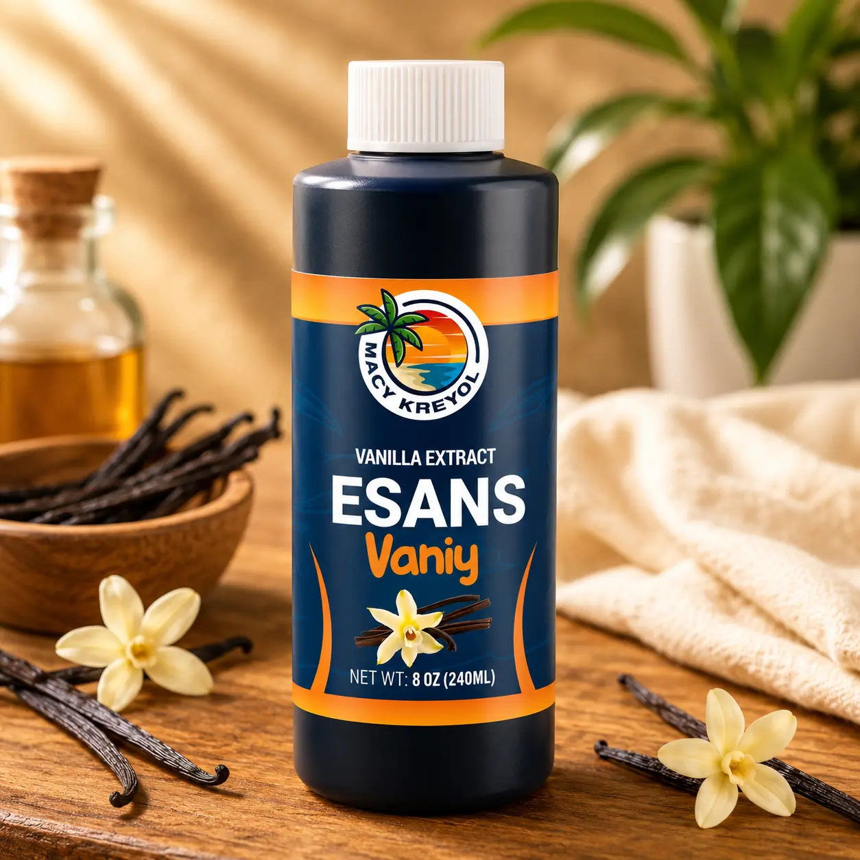 Nanas Esans Vaniy – Vanilla Extract 8oz