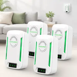 4 Pcs Compact Plug-In Power Box with US Plug, Built-In Indicator Light, Portable Indoor Plug-In Device for Home, Office, Dorm, Bedroom, and Travel Use