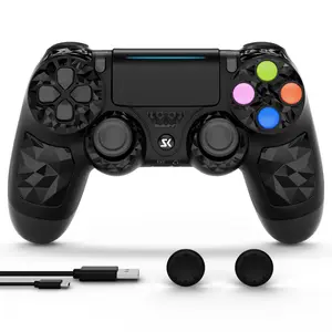 Wireless Game Controller for PS4/PC/Android/iOS, With Double Vibration, Six Axis Gyro, Touch Pad, Speaker, Playstation Gamepad