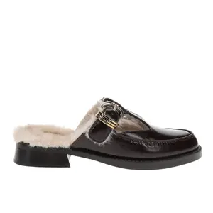 Dolce Vita Womens Harlah Plush Mule Loafers Casual - Brown