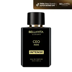 BellaVita Luxury's CEO Man Intense | EDP | Lavender, Carnation & Patchouli | Long Lasting | 18% Perfume Oil Concentration | 3.38 Fl.oz | Perfect Gift for Father's Day | Super Brand Day Exclusive