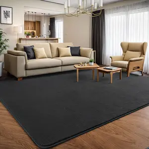 Ultra Soft Thickened Foam Dark Grey Rug, Non-Slip Modern Solid Minimalist Carpet | 4x6ft 6x9 ft for Living Room Bedroom Nursery Kids Room Home Decor