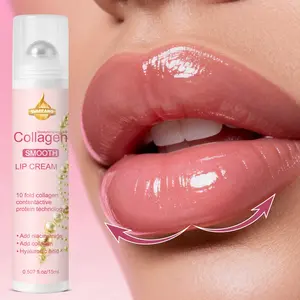 Collagen Lip Cream Moisturizer 15ml 10xCollagen + Niacinamide + Hyaluronic Acid, TripleAction for Smoothing Lip Skin lDavtimeMoisturizing & Nighttime Repair, Leaving LipsRadiant and Plump Lip Care Lip Hydration Hydrating