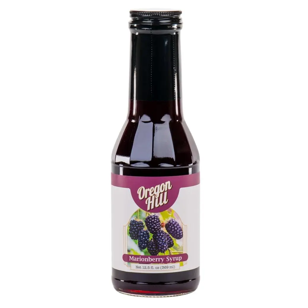 Marionberry Syrup by Oregon Hill Farms — 12.5 fl oz | Premium Gourmet Oregon-Made Berry Syrup for Pancakes, Desserts & Cocktail Toppings portland syrups