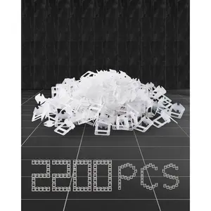fathersdaygift VEVOR Tile Leveling System Clips, 2200-Piece DIY Tile Leveler Spacers, 1/16(1.5 mm) Tile Leveler Clips, Tile Leveling System Tile Installation Tools for Professional Ceramic Tile, Stone Installation