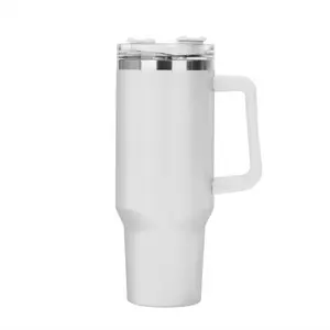 40oz Tumbler – Clear Lid, Leakproof & Aesthetic Cup, Unique Hidden Straw Tumbler for Desk & Travel