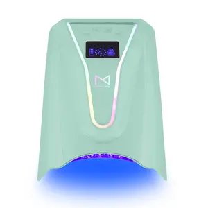 M Crystal Cure 128W UV/LED Nail Lamp with 45 Powerful LEDs, Rechargeable, Auto Sensor, Professional Gel Nail Dryer for Manicures & Pedicures - Teal