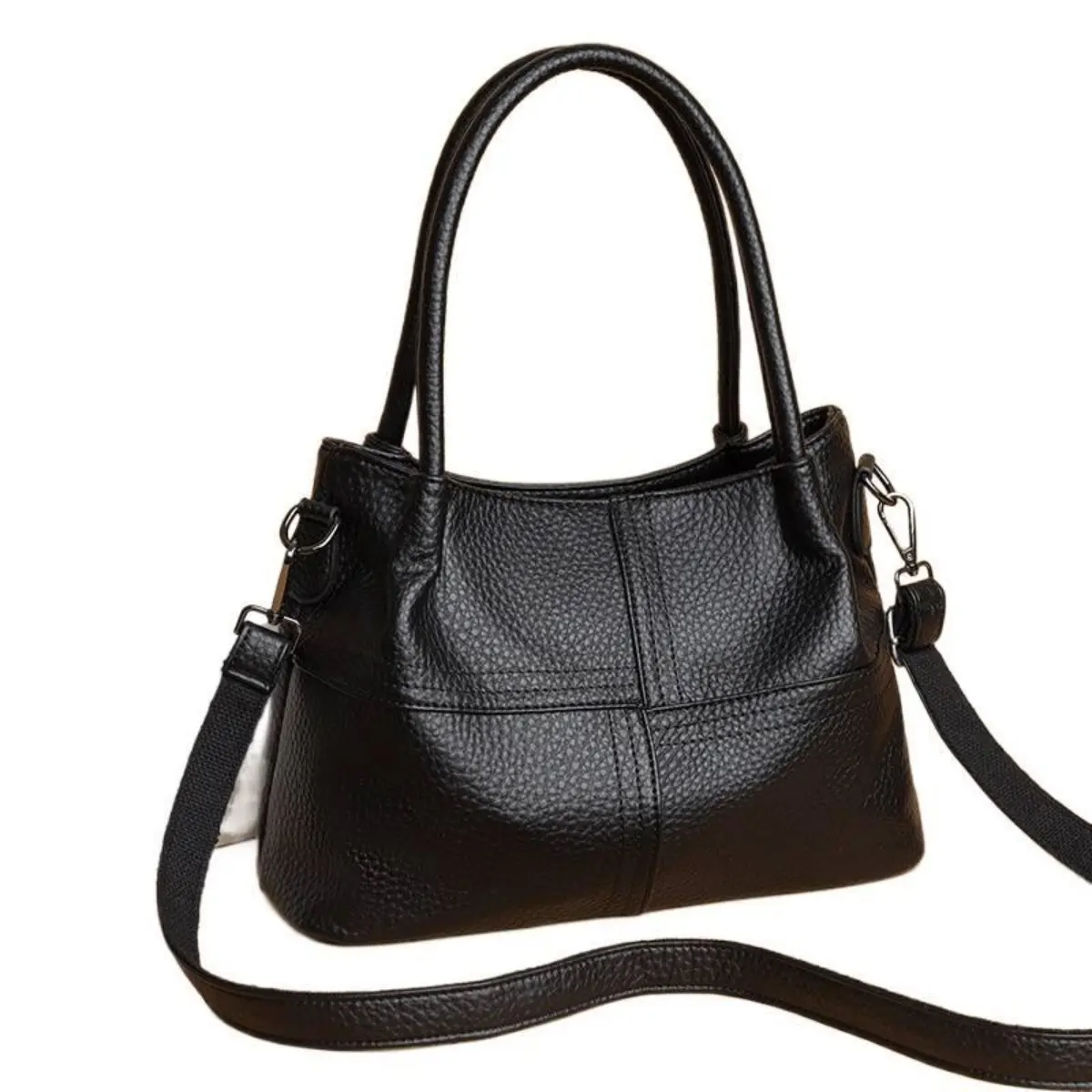 Women's Leather Tote Crossbody Bag Large Capacity Fashion Trendy Carry All Shoulder Handbag for Travel Work Daily Use