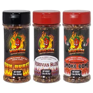 EXTRA HOT Wild Side Pepper Flake Bundle - Sun Burst - Peruvian Blend - Smoke Bomb 432,000 SHU