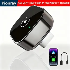 PIONRAY Wireless carplay Adapter for iPhone/Android - Fast Connection,No Latency,Hands-Free Call wireless adapter Mini USB Design for Cars with Wired Apple CarPlay Plug and Play Easy Use Adapter Converter