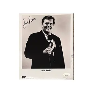 Jim Ross Signed 8x10 WWE Photo JSA