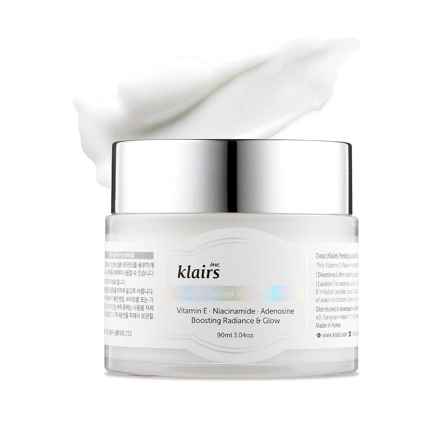 DearKlairs Vitamin E Sleeping Mask Korean Overnight Hydrating Care, 3.17 Oz | Niacinamide & antioxidants, boosts your vitamin C step, dewy glowing skin, vegan, fragrance-free, 90g mask