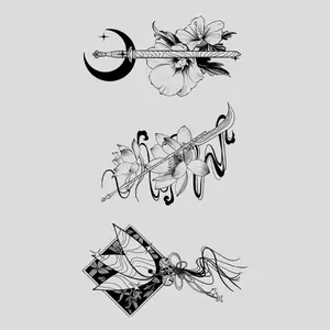 K-Pop Weapon Tattoo Pack – Edgy Aesthetic Semi-Permanent Tattoos